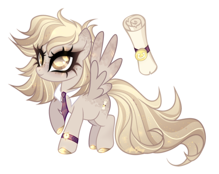 Size: 1920x1526 | Tagged: safe, artist:afterglory, derpibooru import, oc, pegasus, pony, female, image, mare, necktie, offspring, parent:derpy hooves, parent:doctor whooves, parents:doctorderpy, png, solo