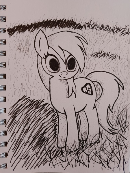 Size: 3072x4096 | Tagged: artist needed, safe, oc, oc:aryanne, earth pony, pony, female, grass, image, jpeg, mare, solo, traditional art