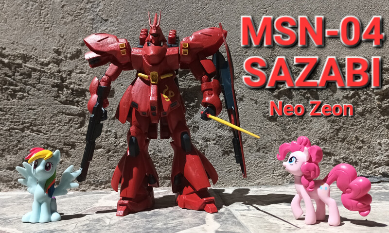 Size: 2479x1486 | Tagged: safe, artist:dingopatagonico, derpibooru import, pinkie pie, rainbow dash, earth pony, pegasus, gundam, image, jpeg, mecha, msn-04 sazabi, photo, toy