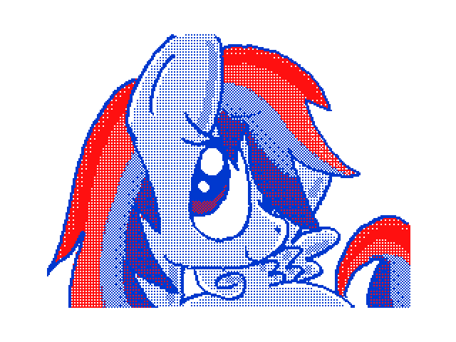 Size: 640x480 | Tagged: safe, artist:cece, derpibooru import, rainbow dash, pegasus, pony, female, flipnote studio, image, mare, pixel art, png, simple background, white background