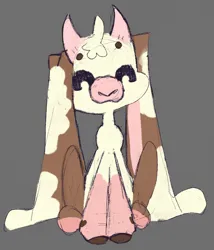 Size: 1140x1330 | Tagged: safe, artist:soxoncats, derpibooru import, oc, unofficial characters only, cow, cow oc, female, floppy ears, image, png, solo, solo female