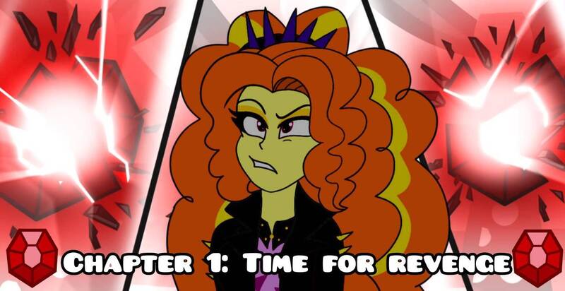 Size: 1536x791 | Tagged: safe, artist:jenna56, derpibooru import, adagio dazzle, aria blaze, sonata dusk, human, comic:equestria world (jenna56), equestria girls, angry, chapter image, comic, female, image, jpeg, solo, the dazzlings