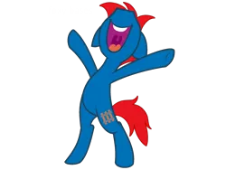 Size: 2048x1536 | Tagged: safe, artist:ry-bluepony1, derpibooru import, oc, oc:train track, unofficial characters only, unicorn, bipedal, g4, happy, image, male, open mouth, png, simple background, smiling, solo, transparent background