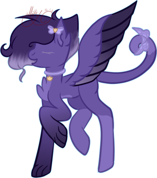 Size: 2831x3208 | Tagged: safe, artist:thecommandermiky, derpibooru import, oc, oc:miky command, unofficial characters only, pegasus, pony, bow, cat tail, chest fluff, collar, eyes closed, female, hair bow, image, mare, open mouth, paws, pegasus oc, png, raised hoof, raised paw, simple background, solo, spread wings, tail, tail bow, transparent background, wings