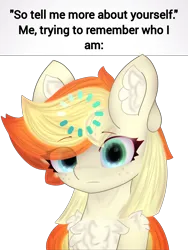 Size: 2142x2855 | Tagged: safe, artist:sodapop sprays, derpibooru import, oc, oc:sodapop sprays, pegasus, pony, bust, chest fluff, confused, digital art, ear fluff, eye clipping through hair, image, loading screen, meme, png, simple background, solo, transparent background