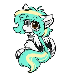 Size: 434x486 | Tagged: safe, artist:rokosmith26, derpibooru import, oc, oc:rokosmith, unofficial characters only, hybrid, pegasus, pony, zebra, :t, big eyes, chest fluff, colored wings, cute, ear fluff, female, filly, heterochromia, hybrid oc, image, leg fluff, looking back, markings, png, pouting, short hair, short mane, simple background, smol, solo, tail, transparent background, tribal markings, two toned mane, two toned tail, two toned wings, unshorn fetlocks, wings