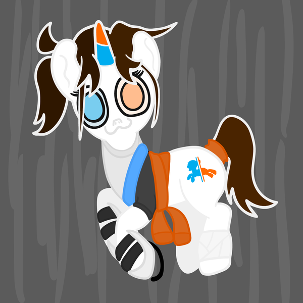 Size: 1280x1280 | Tagged: safe, derpibooru import, oc, ponified, unofficial characters only, pony, falling, female, game, happy, image, mare, png, portal, portal (valve), portal 2