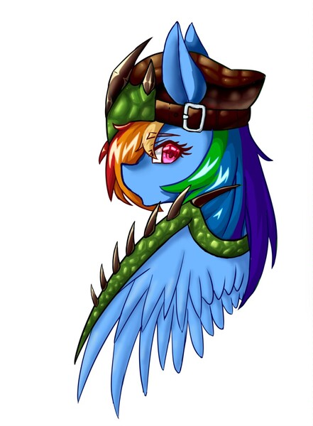 Size: 916x1246 | Tagged: safe, artist:bogx, derpibooru import, rainbow dash, image, jpeg, monster hunter