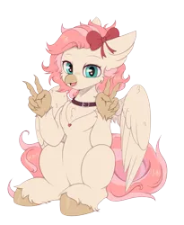 Size: 2086x2550 | Tagged: safe, artist:eventseem, derpibooru import, oc, oc:shiny shell, unofficial characters only, classical hippogriff, hippogriff, derpibooru community collaboration, 2024 community collab, bow, chest fluff, collar, cute, femboy, fluffy, hair bow, hippogriff oc, image, looking at you, male, open mouth, png, ribbon, simple background, solo, transparent background, unshorn fetlocks, wings