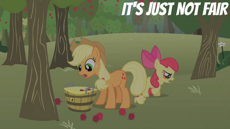 Size: 2000x1123 | Tagged: safe, derpibooru import, edit, edited screencap, editor:quoterific, screencap, apple bloom, applejack, call of the cutie, image, jpeg