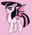 Size: 856x934 | Tagged: safe, artist:sugar-loop, derpibooru import, ponified, pony, draculaura, image, jpeg, monster high, obtrusive watermark, pink background, simple background, solo, watermark