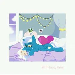 Size: 6890x6890 | Tagged: safe, artist:riofluttershy, derpibooru import, oc, oc:fleurbelle, unofficial characters only, alicorn, pony, alicorn oc, bed, bedroom, bow, cloud, curtains, female, hair bow, horn, image, jpeg, light, mare, photo, pillow, smiling, solo, window, wings, yellow eyes