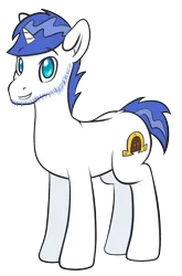 Size: 854x1292 | Tagged: safe, artist:underwoodart, derpibooru import, oc, oc:ustiarius, unofficial characters only, pony, unicorn, derpibooru community collaboration, 2024 community collab, blue eyes, blue mane, chinstrap, derpibooru exclusive, facial hair, image, male, png, royal guard, simple background, stallion, the tale of two sisters, transparent background, white coat