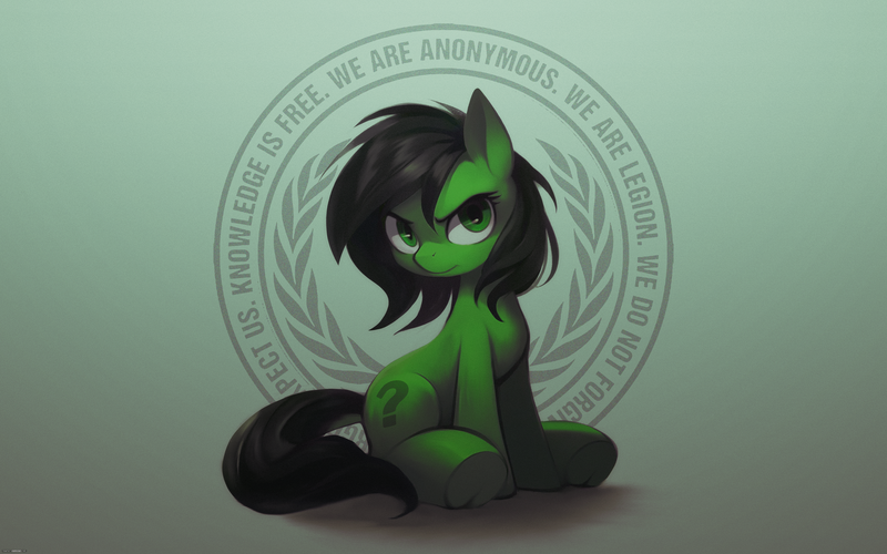 Size: 3840x2400 | Tagged: safe, artist:darkdoomer, ponerpics import, oc, oc:anonfilly, earth pony, pony, 4chan, 4k, anonymous, digital art, female, filly, grumpy, high res, image, looking at you, neon, png, question mark, simple background, sitting, solo, wallpaper