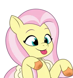 Size: 1351x1441 | Tagged: safe, artist:prixy05, derpibooru import, fluttershy, pegasus, pony, g5, my little pony: tell your tale, :p, cross-eyed, female, g4, g4 to g5, generation leap, image, mare, png, simple background, solo, tongue out, transparent background, vector