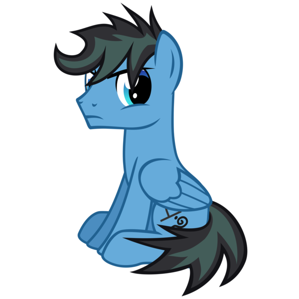 Size: 1501x1501 | Tagged: safe, artist:the smiling pony, derpibooru import, oc, oc:repentant anon, unofficial characters only, pegasus, pony, derpibooru community collaboration, .svg available, 2024 community collab, folded wings, frown, g4, grumpy, image, looking at you, male, png, simple background, sitting, solo, stallion, transparent background, vector, wings