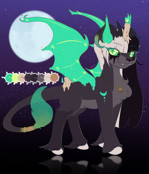 Size: 2150x2503 | Tagged: safe, artist:phreia, derpibooru import, oc, unofficial characters only, bat pony, deer, demon, original species, candle, female, goth, image, png