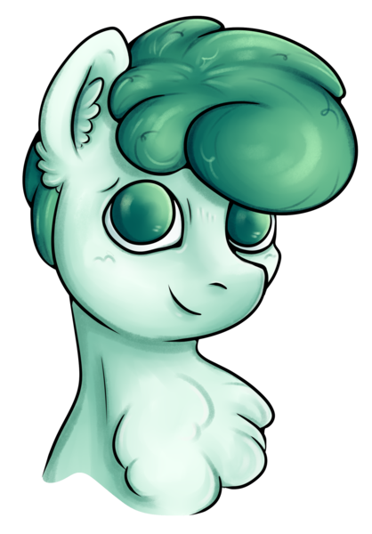 Size: 1812x2601 | Tagged: safe, artist:coco-drillo, derpibooru import, oc, oc:mintfeather, unofficial characters only, pegasus, pony, bust, chest fluff, curly mane, ear fluff, green eyes, green mane, headshot commission, image, looking at you, male, male oc, pegasus oc, png, portrait, simple background, smiling, smiling at you, solo, stallion, transparent background, wings