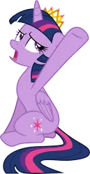 Size: 3000x5826 | Tagged: safe, artist:cloudy glow, derpibooru import, twilight sparkle, twilight sparkle (alicorn), alicorn, pony, crown, female, g4, image, jewelry, png, regalia, simple background, singing, solo, transparent background, you'll play your part