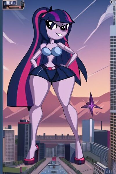 Size: 512x768 | Tagged: questionable, ai content, derpibooru import, prompter:darklady94two, twilight sparkle, female, giantess, image, inflatable, jpeg, macro