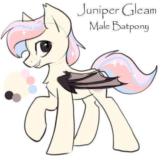 Size: 517x520 | Tagged: safe, artist:hioshiru, derpibooru import, oc, oc:juniper gleam, unofficial characters only, bat pony, pony, color palette, image, male, png, reference sheet, solo, solo male, stallion