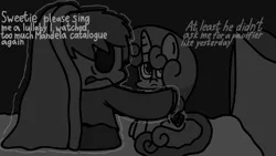 Size: 1280x720 | Tagged: safe, derpibooru import, sweetie belle, human, pony, cute, human and pony, image, png, scared