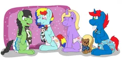 Size: 1280x632 | Tagged: suggestive, artist:little-off-main, derpibooru import, oc, unofficial characters only, pony, diaper, diaper fetish, fetish, image, jpeg, plushie, simple background, teddy bear, white background