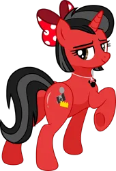 Size: 3244x4764 | Tagged: safe, artist:mickey1909, derpibooru import, oc, oc:minnie motion, unofficial characters only, pony, unicorn, bow, female, flank, hair bow, image, png, shiny, simple background, solo, transparent background