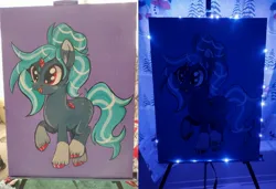 Size: 4085x2798 | Tagged: safe, artist:annuthecatgirl, derpibooru import, oc, oc:proxy, image, jpeg, painting, photo, proxy, solo, traditional art, trotcon, trotcon 2024