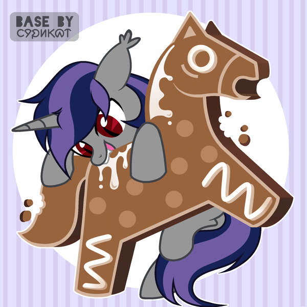 Size: 2000x2000 | Tagged: safe, artist:darkbess-house, derpibooru import, oc, oc:dreaming star, unofficial characters only, bat pony, bat pony unicorn, hybrid, pony, unicorn, base used, bat pony oc, bat wings, biting, candy, christmas, commission, eating, fangs, food, g4, high res, holiday, horn, image, male, png, red eyes, solo, stallion, wings, ych result
