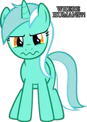 Size: 777x1089 | Tagged: safe, derpibooru import, edit, vector edit, lyra heartstrings, pony, unicorn, angry, female, frown, g4, image, png, simple background, solo, text, transparent background, vector