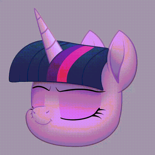 Size: 1000x1000 | Tagged: safe, artist:k. dale, derpibooru import, twilight sparkle, pony, unicorn, amazed, animated, calm, cute, derpibooru exclusive, female, g4, gif, gray background, image, looking at you, mare, simple background, smug, solo, twiabetes, unicorn twilight