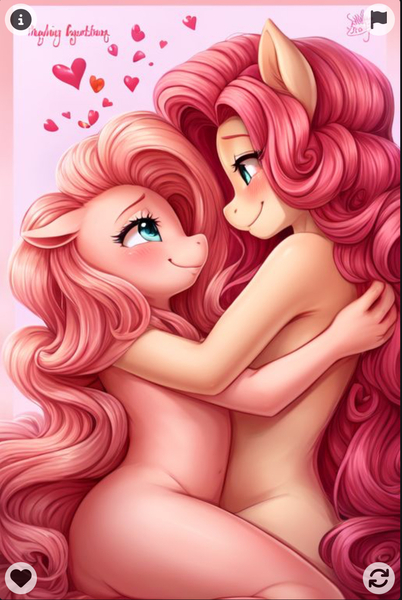 Size: 903x1347 | Tagged: questionable, machine learning generated, pinkie pie, anthro, anthro ponidox