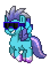 Size: 176x240 | Tagged: safe, derpibooru import, pegasus, pony, pony town, g5, animated, flying, fretlock, gif, image, male, pixel art, simple background, smiling, solo, sprite, stallion, sunglasses, toothy grin, transparent background