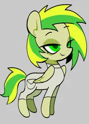 Size: 1080x1506 | Tagged: safe, artist:yen00280, derpibooru import, oc, oc:wooden toaster, unofficial characters only, pegasus, pony, green eyes, green mane, image, jpeg, smiling, solo