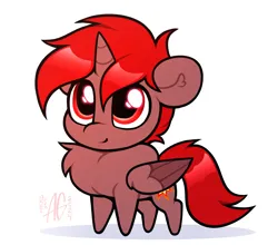 Size: 2235x1969 | Tagged: safe, artist:argigen, derpibooru import, oc, oc:hardy, alicorn, pony, chest fluff, chibi, folded wings, image, looking at you, male, png, solo, stallion, wings