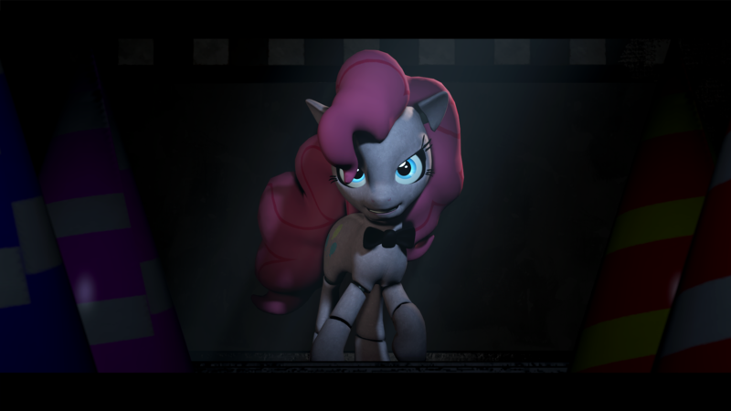 Size: 1920x1080 | Tagged: safe, artist:abitofjoy, derpibooru import, pinkie pie, pony, 3d, five nights at freddy's, five nights at pinkie's, image, pinkie fazpie, png, solo, source filmmaker