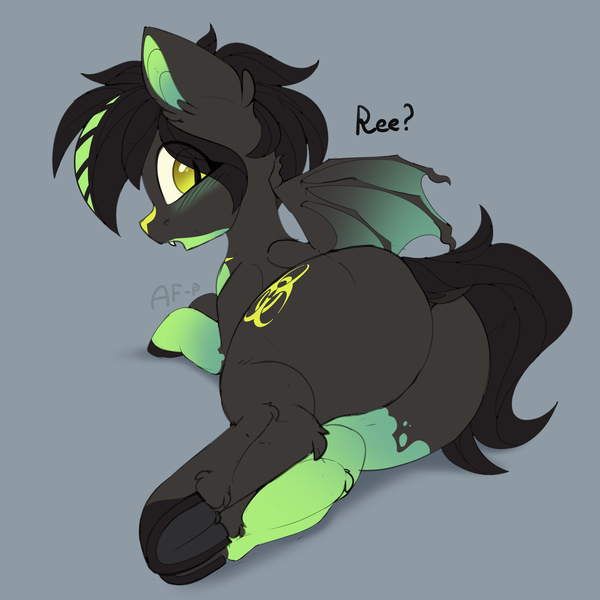 Size: 3500x3500 | Tagged: safe, artist:airfly-pony, derpibooru import, oc, oc:chloe (bat), bat pony, bat pony oc, bat wings, female, image, looking at you, png, wings