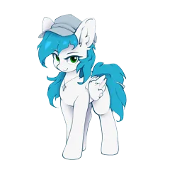 Size: 1500x1500 | Tagged: safe, artist:zylgchs, derpibooru import, oc, oc:cynosura, unofficial characters only, pegasus, derpibooru community collaboration, 2024 community collab, derpibooru exclusive, hat, image, png, simple background, solo, transparent background