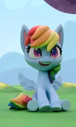 Size: 1168x1960 | Tagged: safe, derpibooru import, edit, edited screencap, screencap, rainbow dash, pegasus, pony, my little pony: pony life, my little pony: stop motion short, cute, g4, image, png, smiling