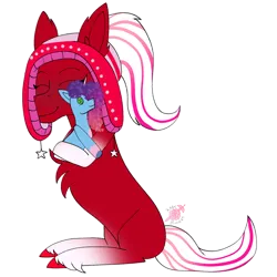 Size: 2000x2000 | Tagged: safe, artist:rose-blade, derpibooru import, oc, oc:pepper, unofficial characters only, earth pony, pony, derpibooru community collaboration, g5, 2024 community collab, chest fluff, cute, ear fluff, eyes closed, female, hat, hug, image, mare, markings, misty brightdawn, plushie, png, simple background, sitting, solo, transparent background, unshorn fetlocks