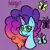 Size: 3000x3000 | Tagged: safe, artist:solardoodles, derpibooru import, butterfly, insect, pony, unicorn, g5, bust, coat markings, date (time), female, freckles, gradient horn, gradient mane, happy, heart, horn, image, mare, misty brightdawn, name, png, rebirth misty, signature, smiling, solo, sparkles