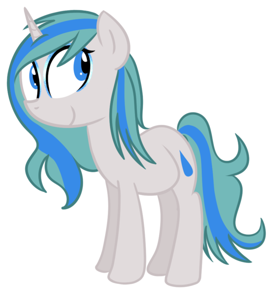 Size: 901x953 | Tagged: safe, artist:technoponywardrobe, derpibooru import, oc, oc:charity seashell, unofficial characters only, pony, unicorn, derpibooru community collaboration, 2024 community collab, blue eyes, cute, eyelashes, eyeshadow, female, full body, horn, image, makeup, png, simple background, smiling, solo, standing, tail, transparent background, two toned mane, two toned tail, unicorn oc, water droplet