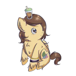 Size: 2048x2048 | Tagged: safe, artist:sumi-mlp25, derpibooru import, oc, unofficial characters only, pegasus, pony, derpibooru community collaboration, 2024 community collab, bubble tea, drink, image, png, simple background, solo, transparent background