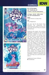 Size: 1300x2000 | Tagged: safe, derpibooru import, idw, official, izzy moonbow, pipp petals, zipp storm, seapony (g4), g5, spoiler:comic, spoiler:g5comic, female, image, jpeg, my little pony logo, official comic, royal sisters (g5), seaponified, seapony izzy moonbow, seapony pipp petals, seapony zipp storm, set your sail, siblings, sisters, species swap