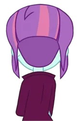 Size: 588x918 | Tagged: safe, derpibooru import, sunny flare, human, equestria girls, back, g4, image, png, shadowbolts, simple background, solo, transparent background