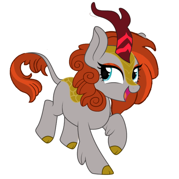 Size: 1200x1200 | Tagged: safe, artist:antonsfms, derpibooru import, oc, oc:maple melody, unofficial characters only, original species, pony, derpibooru community collaboration, 2024 community collab, female, image, non-pony oc, png, raised hoof, simple background, solo, transparent background