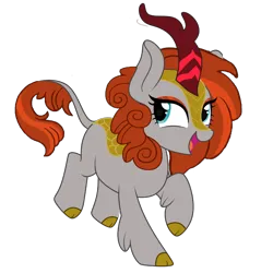 Size: 1200x1200 | Tagged: safe, artist:antonsfms, derpibooru import, oc, oc:maple melody, unofficial characters only, original species, pony, derpibooru community collaboration, 2024 community collab, female, image, non-pony oc, png, raised hoof, simple background, solo, transparent background