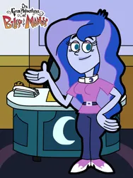 Size: 2304x3072 | Tagged: safe, anonymous artist, derpibooru import, princess luna, equestria girls, bedroom eyes, image, luna's office, png, solo, style emulation, the grim adventures of billy and mandy, vice principal luna