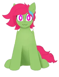 Size: 3600x4659 | Tagged: safe, artist:enokai, derpibooru import, oc, oc:enokai, unofficial characters only, bat pony, pony, derpibooru community collaboration, 2024 community collab, bat pony oc, bat wings, derpibooru exclusive, female, folded wings, green fur, image, looking at you, png, simple background, sitting, solo, transparent background, wings